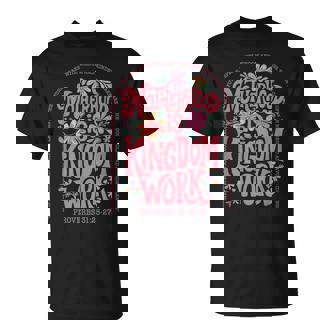Floral Motherhood Is Kingdom Work Mama Mom Bible T-Shirt - Monsterry