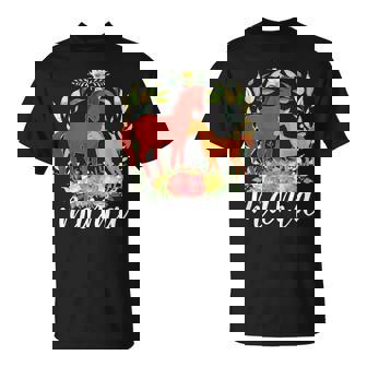 Flowers Mom Horse & Baby Horse Animal Mama Mother's Day T-Shirt - Monsterry