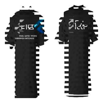 Flutter ウィジェットがアートになる場所 Tシャツ - Kawaiitshirt