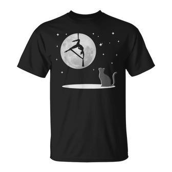 Fly Aerial ヨガハンモックシルク 星と月 猫 猫好き Tシャツ - Kawaiitshirt