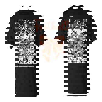 Football Mama Coquette Bow Sport Mom Game T-Shirt - Thegiftio UK