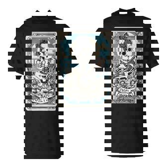 Football Mom Tarot Card Skeleton Football Mama T-Shirt - Monsterry