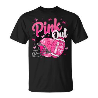 Football Pink Out Team Breast Cancer Awareness Month Women T-Shirt - Thegiftio UK