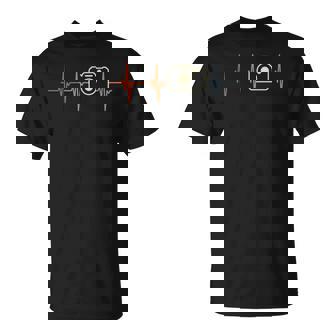 Fotografía Cardiograma Retro Look Fotógrafo Manga Larga Camiseta unisex - Regaloses