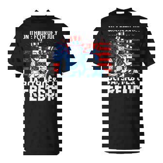 On The Fourth Of July Boats Hoes & Freedom T-Shirt | Mazezy