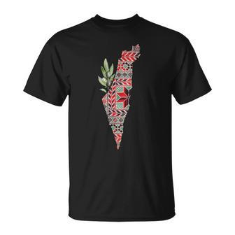 Free Palestine Free Gaza Olives Map Palestinian Pride T-Shirt - Thegiftio UK