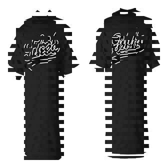 Fukuoka 福岡（チームユニフォーム風）【47都道府県】ジモtティ 地元愛 お土産 面白い おしゃれ Tシャツ - Kawaiitshirt