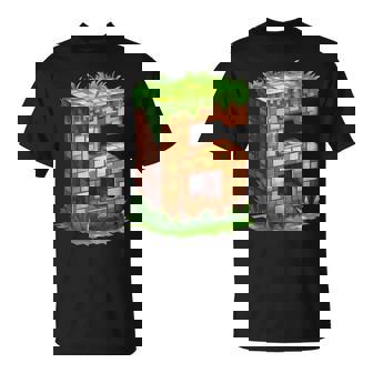 Fun 6Th Birthday Number 6 Video Gamer Pixel Themed Bday Boys T-Shirt - Thegiftio UK