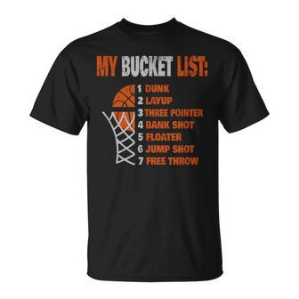 Basketball My Bucket List Basketball Player T-Shirt - Thegiftio UK