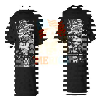 Bigfoot Merica Rock Usa Flag Patriotic 4Th Of July T-Shirt | Mazezy