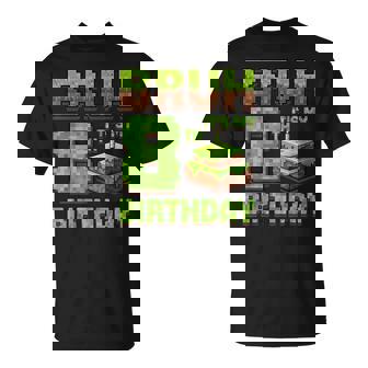 Birthday Boy Bruh It's My 8Th Birthday Game Pixel T-Shirt - Thegiftio