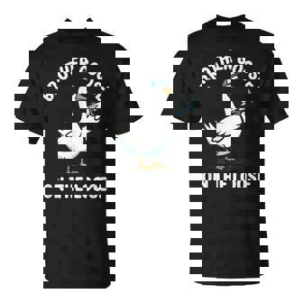 Brother Goose On The Loose Pun Meme Matching Family T-Shirt | Seseable UK