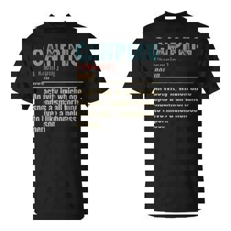 Camping Definition Camper Camp T-Shirt | Mazezy