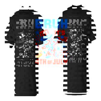 Dabbing 4Th Of July Bruh Usa Pixel Gamer Boys Firework T-Shirt - Monsterry