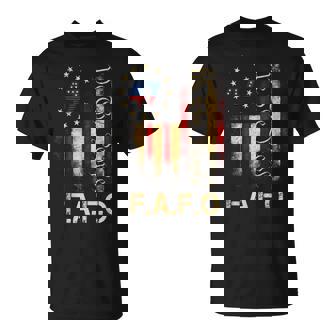 Fafo Trump President 47 Trump Fafo American Flag T-Shirt - Monsterry