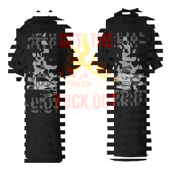Get The Fuck Out Ice Distressed T-Shirt - Thegiftio
