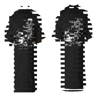 Halloween French Bulldog Skeleton Spooky Season T-Shirt | Mazezy