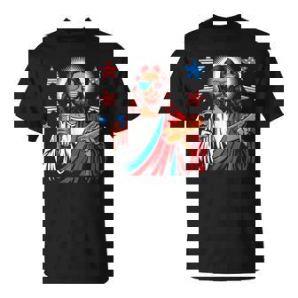 Jesus Christian Patriotic American Hotdog 4Th Of July For Women T-Shirt | Mazezy