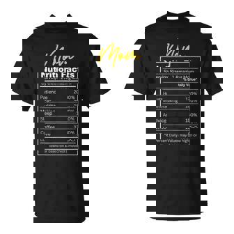 Mom Nutrition Facts Humorous Mother’S Day T-Shirt - Monsterry