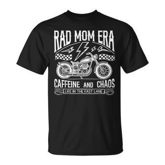 Motorcycle Mom Life Rad Mom Era Caffeine And Chaos T-Shirt - Monsterry
