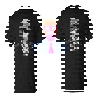 Pop Trump Pink Bubble Gumintage Trump Pink Glasses Tシャツ - Kawaiitshirt