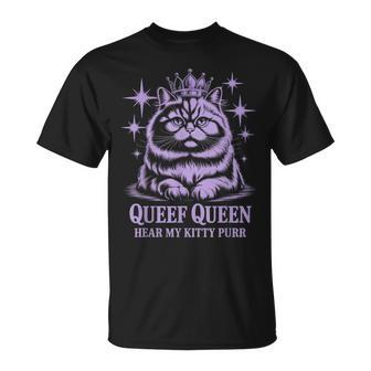 Queef Queen Hear My Kitty Purr Cat Men T-Shirt - Thegiftio UK
