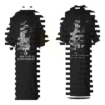 Skeleton Fishing Just One More Cast Quote T-Shirt - Monsterry