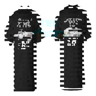Two Fast Race Car Checkered Flag Birthday Party T-Shirt - Thegiftio UK