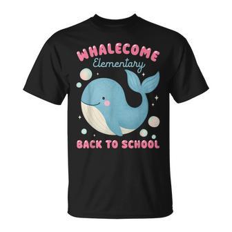 Whalecome Back To School Elementary Ocean Teacher T-Shirt - Thegiftio UK
