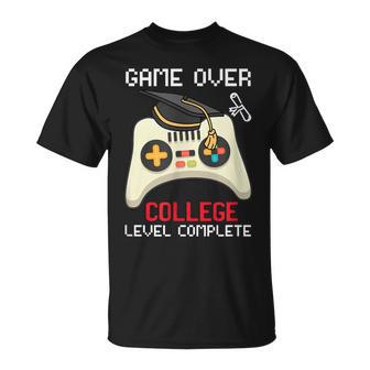 Game Over Nivel Universitario Completo Graduado Gamer Camiseta unisex - Regaloses