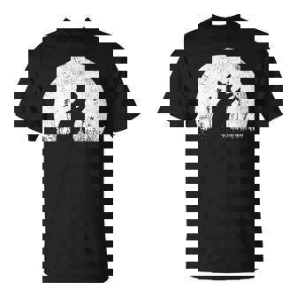 Gato Con Mariposa Atardecer Blanco Camiseta unisex - Regaloses