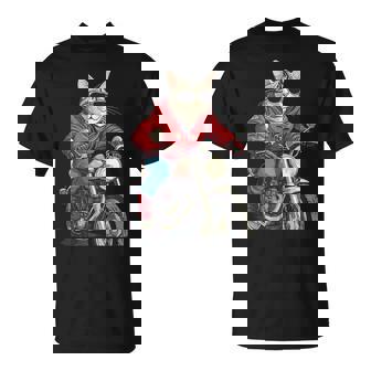 Gato Con Motocicleta Y Actitud Para Los Amantes De Las Motos In Mangas Camiseta unisex - Regaloses