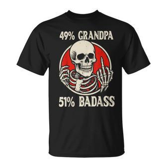Gen X Grandpa 49 Grandpa 51 Badass Father's Day T-Shirt - Monsterry