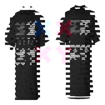 Gender Genetic American Flag Xx Xy Athletics T-Shirt - Monsterry