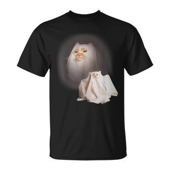 Ghost Cat Ghost Kitten Cat Meme Halloween T-Shirt - Thegiftio UK