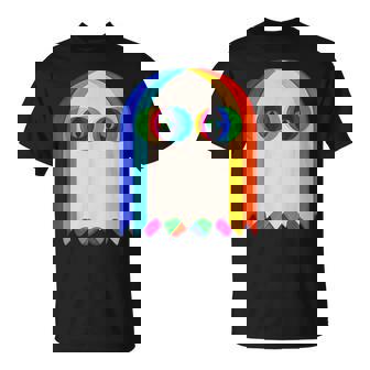 Ghost Trippy Vaporwave Halloween Techno Rave Edm T-Shirt | Mazezy