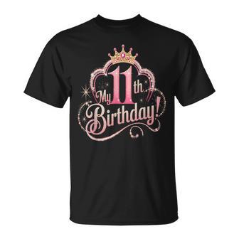 Girl 11Th Birthday For Girls 11 Year Old Girl Birthday T-Shirt - Thegiftio UK