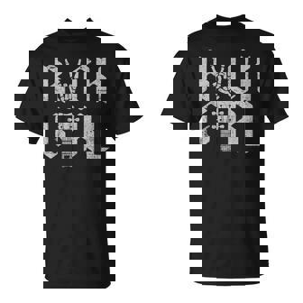 Girls Rock Rock'n Roll Girl Rock On Skeleton Guitar Band T-Shirt - Monsterry