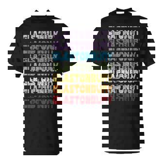 Glastonburyomerset Colores Retro Del Arco Iris Camiseta unisex - Regaloses