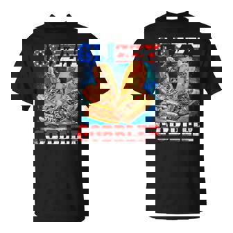 Glizzy Gobbler Hotdog 4Th Of July Bbq Patriotic Usa T-Shirt - Thegiftio UK
