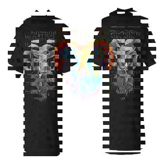 Goat Mandala Animal Zoológico Colorido Obra De Arte Cabra Camiseta unisex - Regaloses