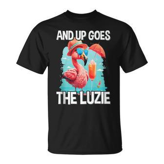 And Up Goes The Luzie Flamingo Party Tanzenpruch T-Shirt - Geschenkecke