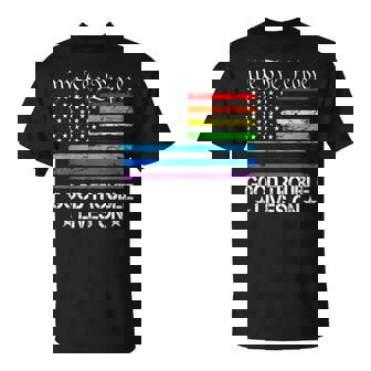Good Necessary Trouble Lives On Rainbow Usa Flag Resistance T-Shirt | Mazezy