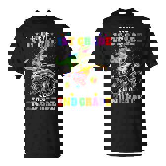 Goodbye 1St Grade Hello 2Nd Grade Monster Truck Dinosaur T-Shirt - Thegiftio UK