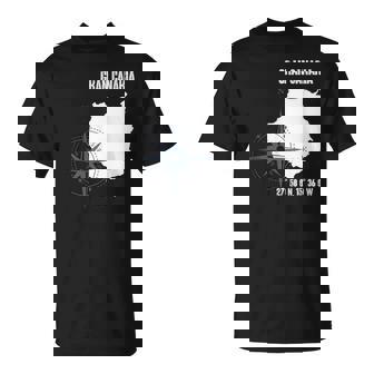 Gran Canaria Isla Atlántica Coordenadas Mapaacaciones Camiseta unisex - Regaloses