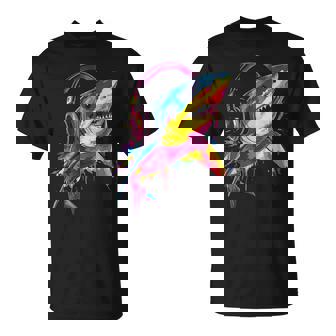 Gran Tiburón Blanco Animal Auricular Arte Gran Tiburón Blanco Camiseta unisex - Regaloses