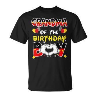 Grandma Of The Birthday Boy Family Party Decor Matching T-Shirt - Thegiftio UK