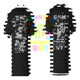 Grandma Of The Birthday Boy T-Rex Dinosaur Boy Party T-Shirt - Thegiftio UK