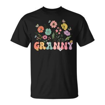 Granny For Grandma Wildflower Floral Women T-Shirt - Monsterry