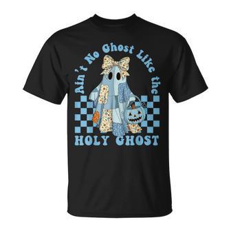 Groovy Aint No Ghost Like The Holy Ghost Christian Halloween T-Shirt - Thegiftio UK